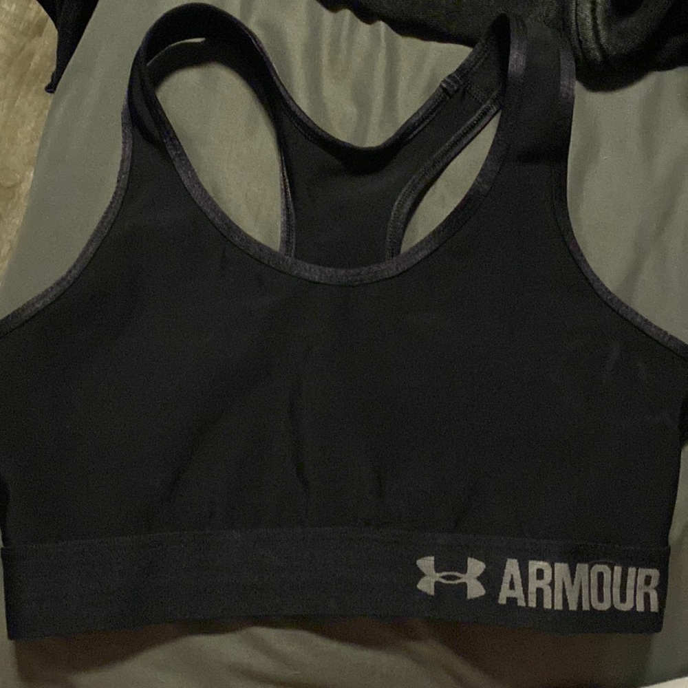 Black Under Armour sports bra.